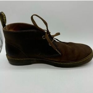 Brown leather polo boots for men